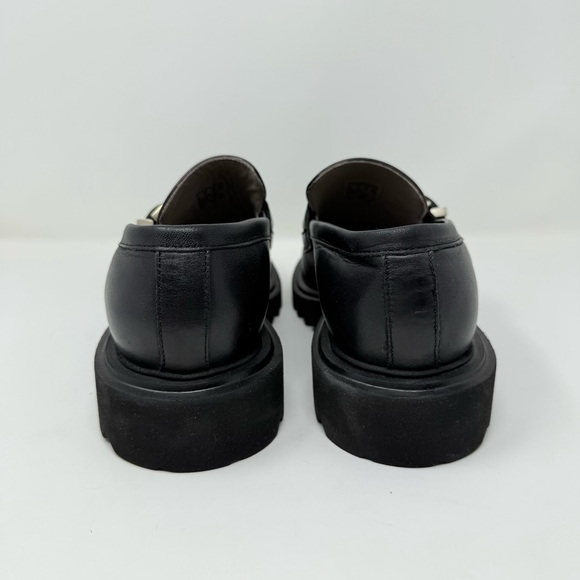 New AllSaints Emily Leather Loafer In Black Sz 10 - Picture 7 of 11